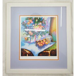 Alex Perez Refreshments Hand Signed Serigraph #17/350 Framed Art